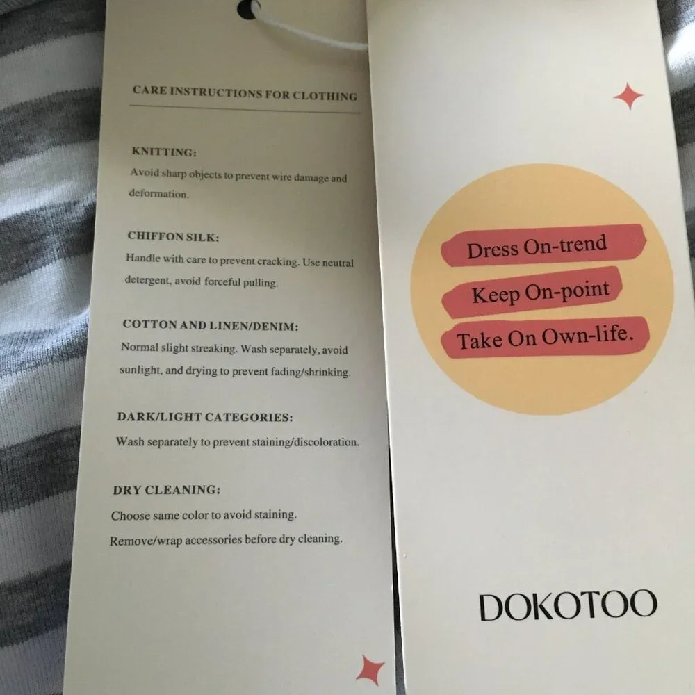 Dokotoo T Shirt for Women Striped Color Block Crewneck Short Sleeve Casual , 2XL - Picture 5 of 8
